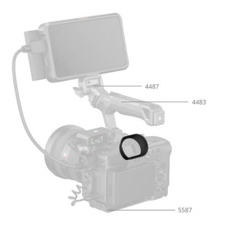 SmallRig 5975 - muszla oczna wizjera, silikonowa nakładka na wizjer do Sony FX2 - przykład użycia